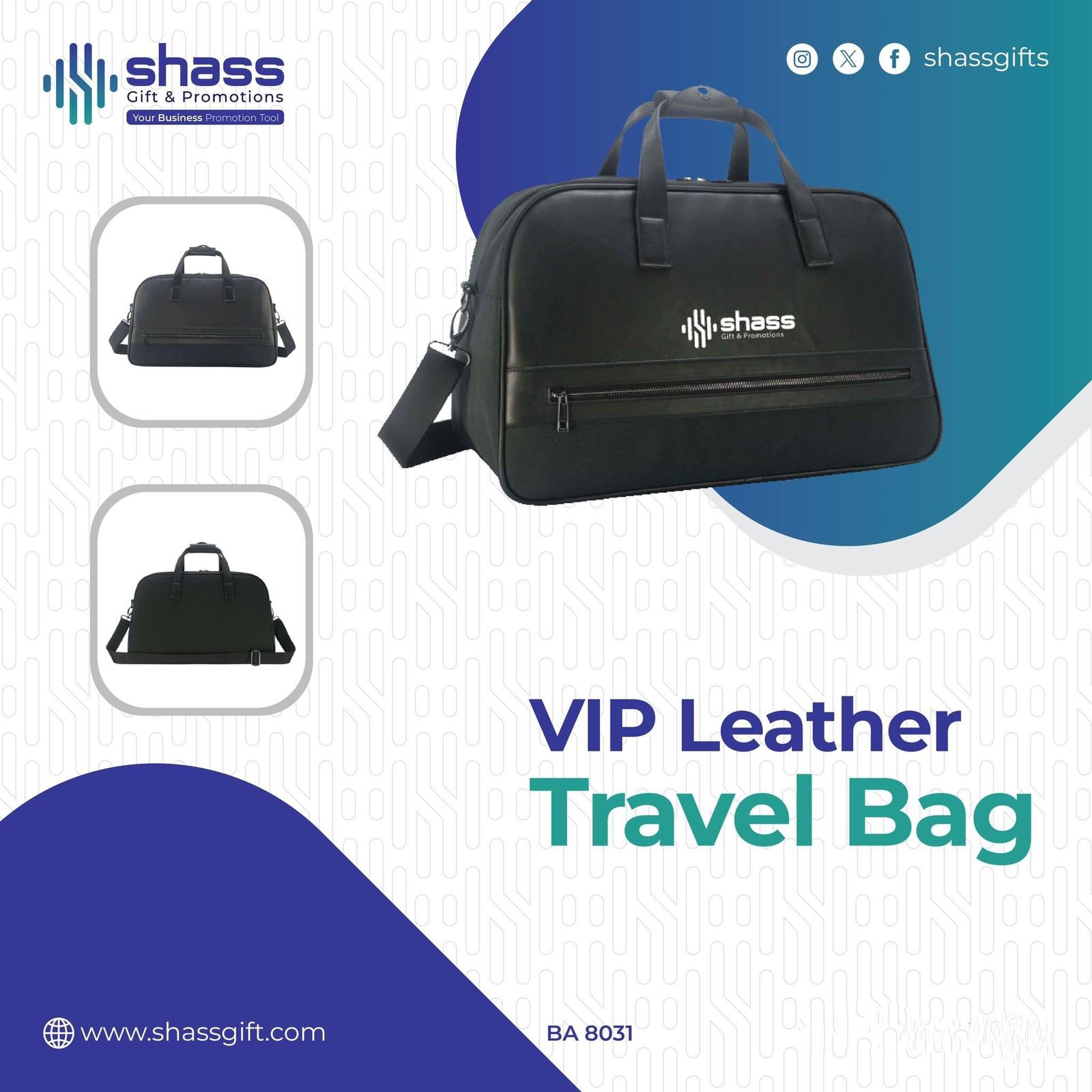 vip leather travel bag